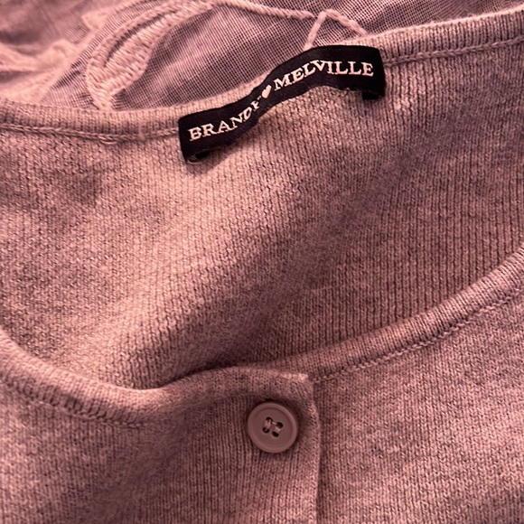Brandy Melville grey button up cardigan - Picture 2 of 2